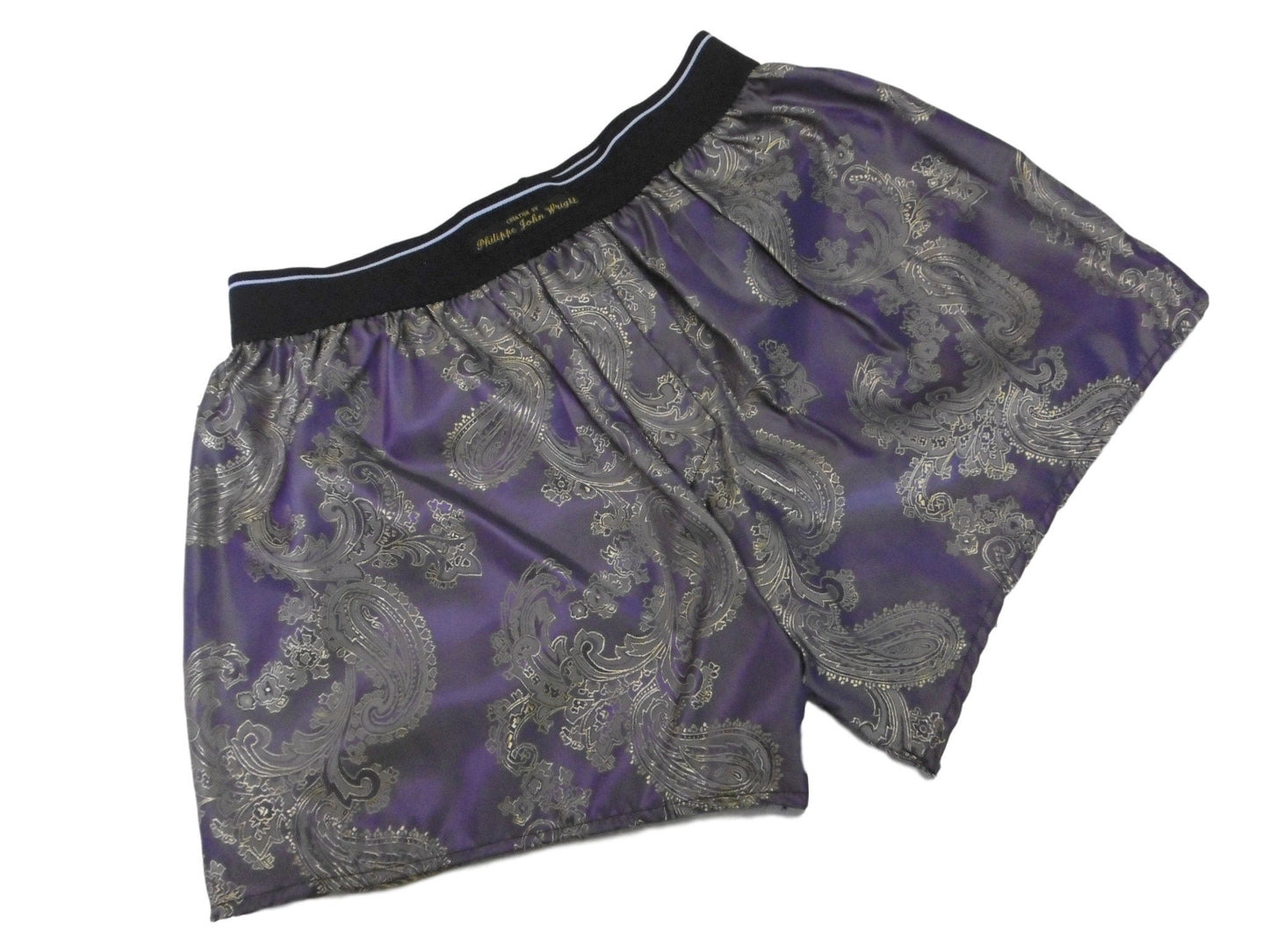 Handmade cashmere silk boxer shorts made in France