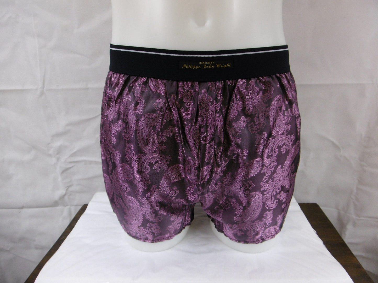 Handmade cashmere silk boxer shorts made in France