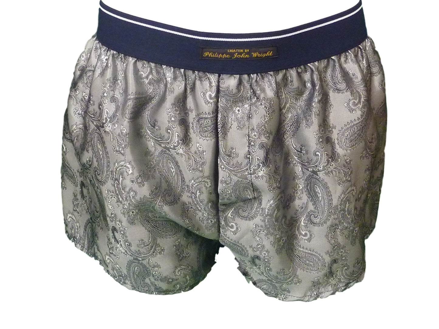 Handmade cashmere silk boxer shorts made in France