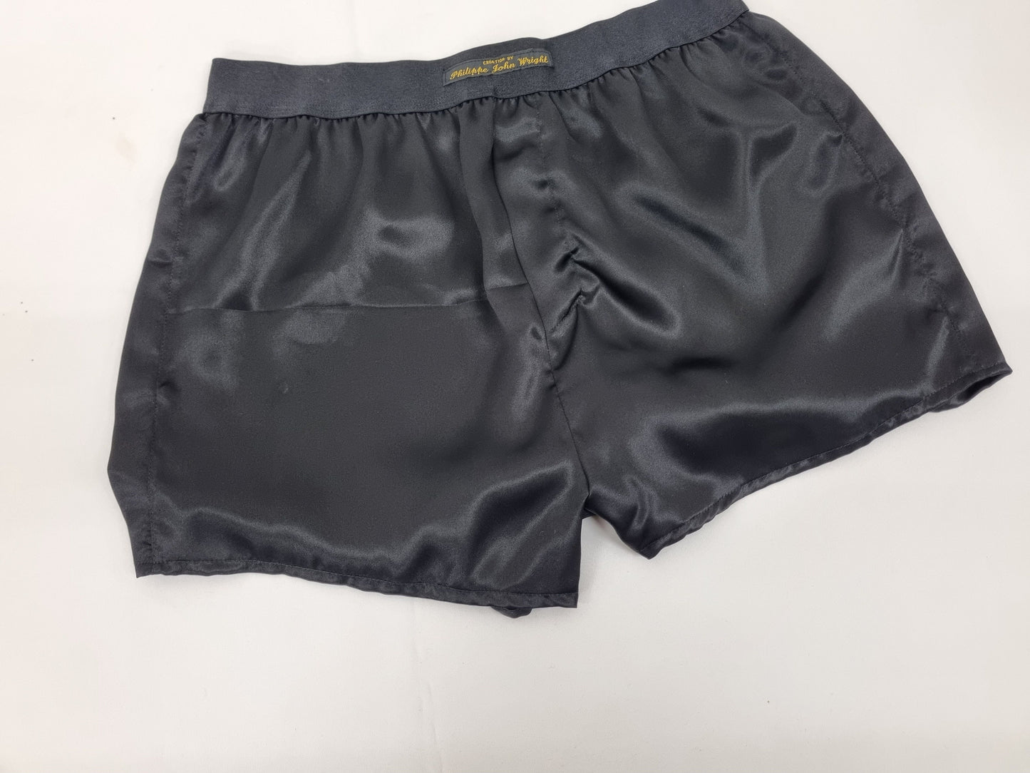 High quality black Silk boxer shorts made in France