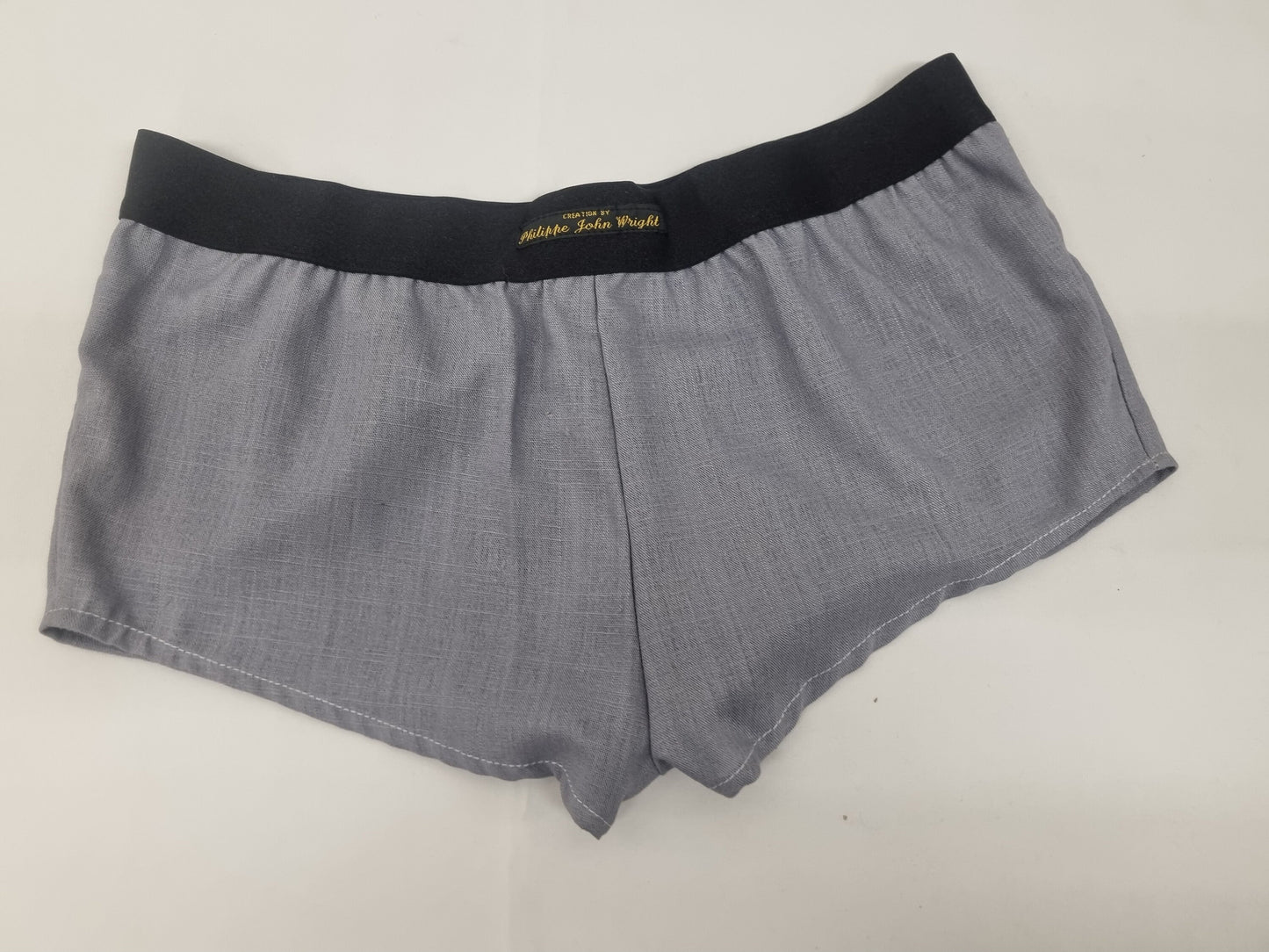 His and her linen GREY boxer short and boy shorts bundle hand made in France.