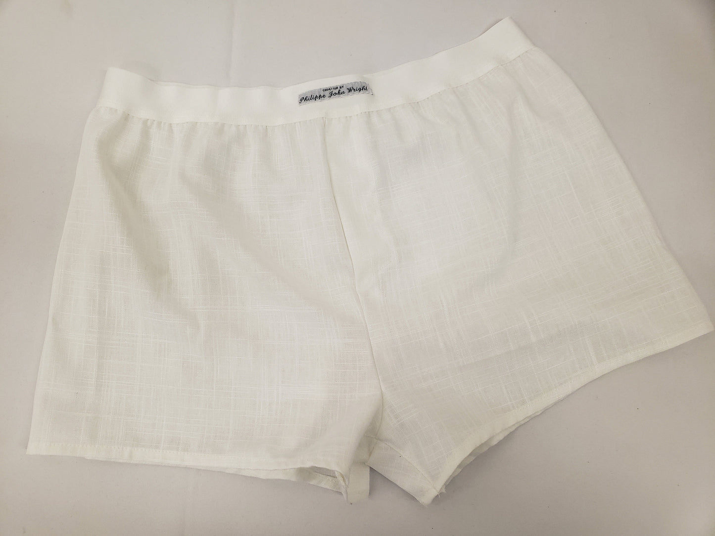 Hand made natural organic LINEN men boxer short with soft elastic.