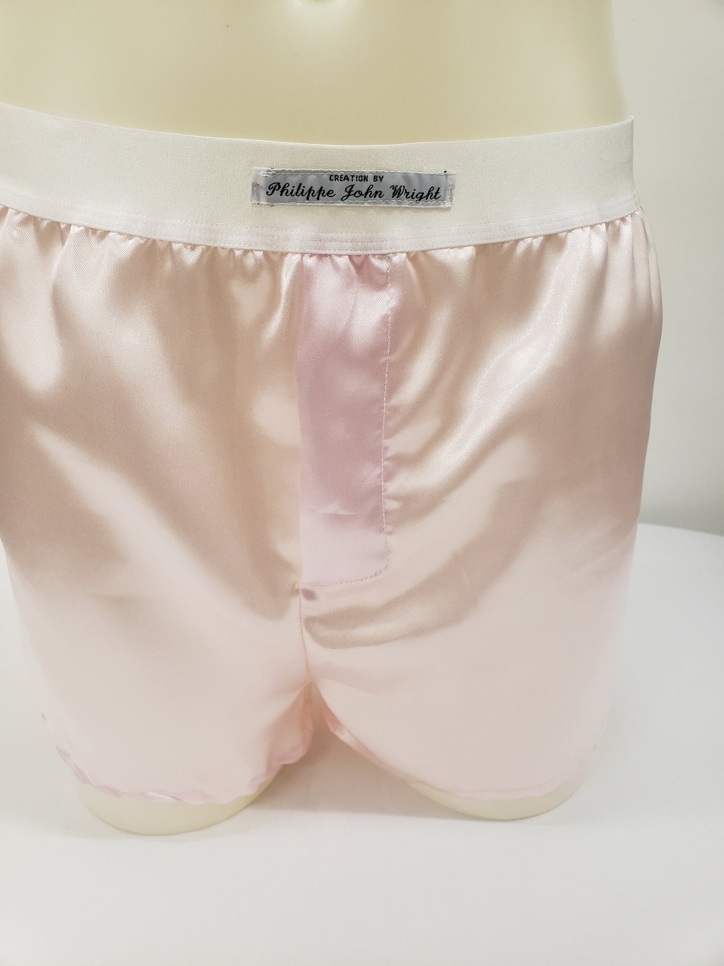 Satin boxer shorts for men hand made in France