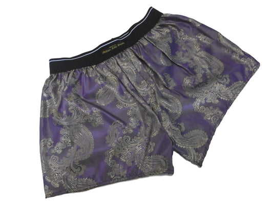 Handmade cashmere silk boxer shorts made in France