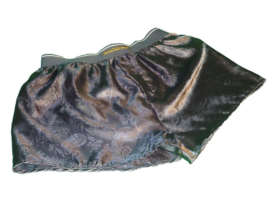 Marine silk underpants handmade cashmere pattern and made in France