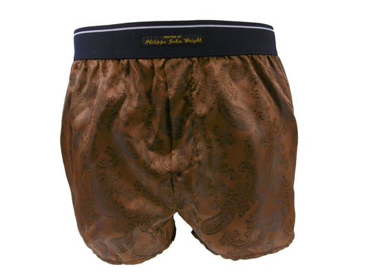 Handmade cashmere silk boxer shorts made in France