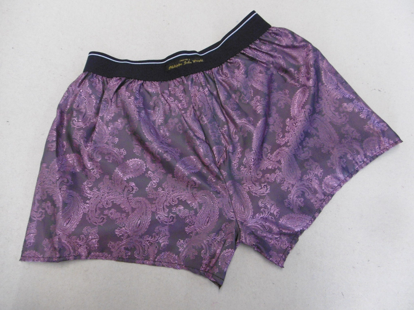 Mens SILK paisley boxer shorts.