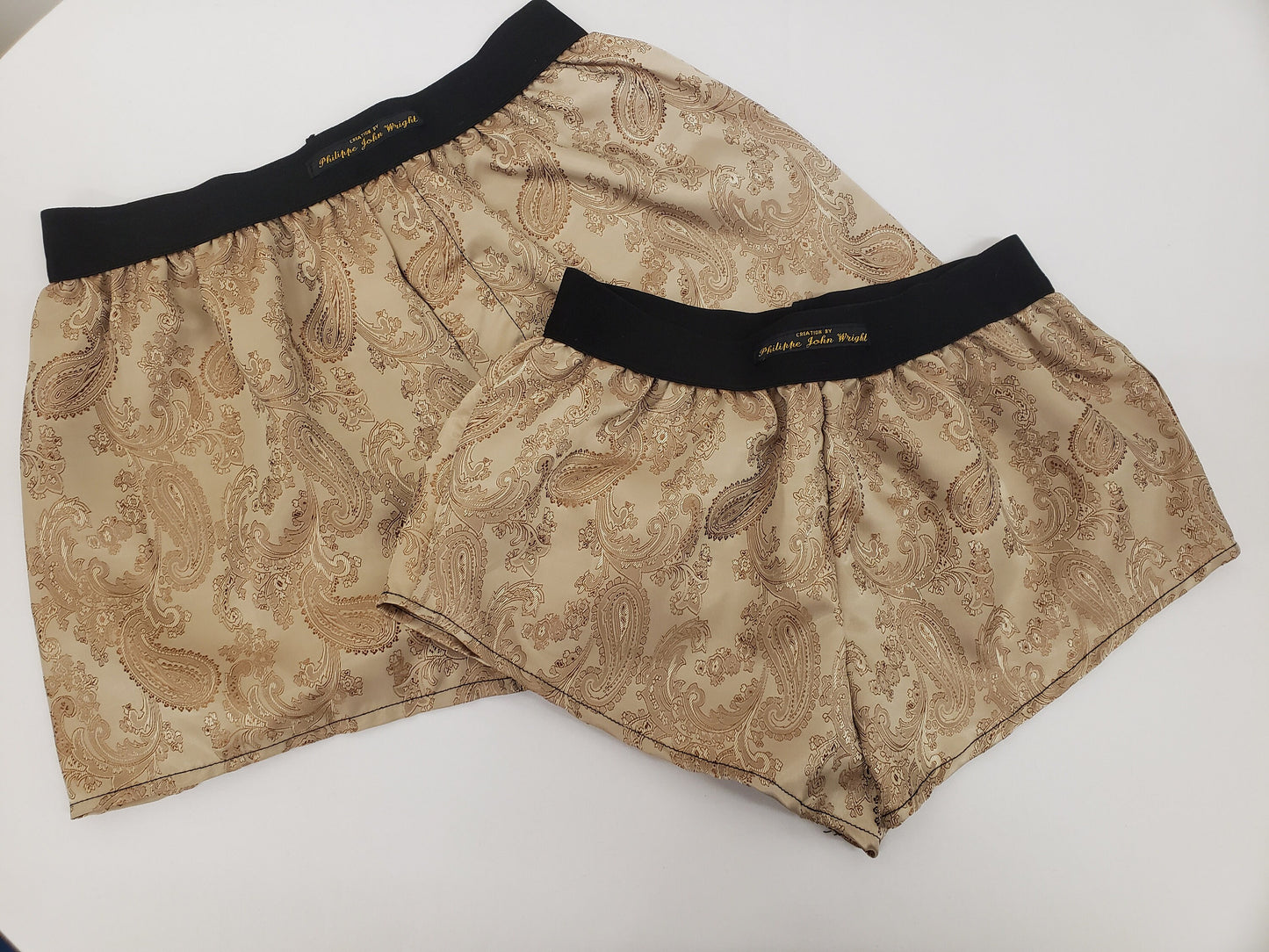His and her Silk boxer short and boy shorts bundle hand made in France perfect for gifts