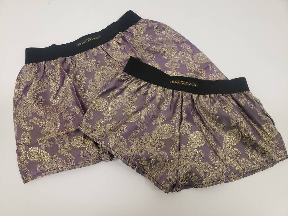 His and her Silk boxer short and boy shorts bundle hand made in France perfect for gifts