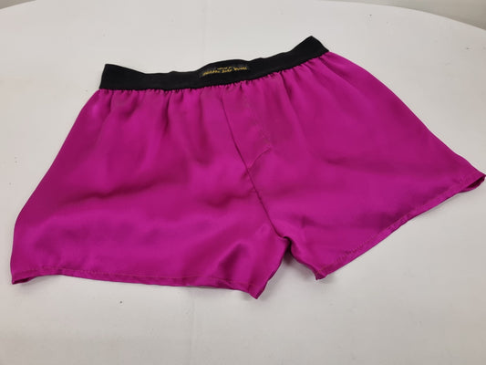 High quality hot pink Silk boxer shorts made in France