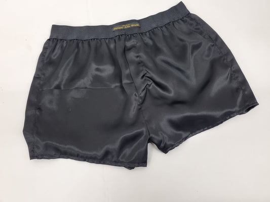 High quality black Silk boxer shorts made in France