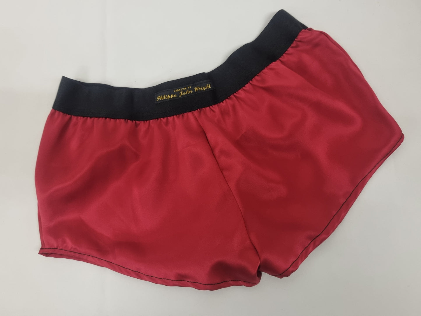 Womans RED hight quality silk boy shorts, pajamas, french knickers made in france