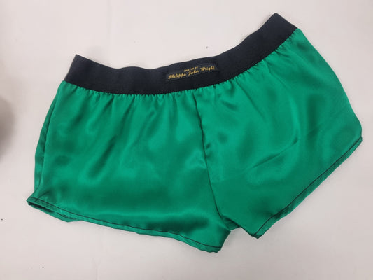 Womans GREEN hight quality silk boy shorts, pajamas, french knickers made in france