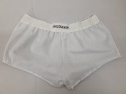 Womans WHITE organic washed cotton boy shorts, pajamas, french knickers made in france