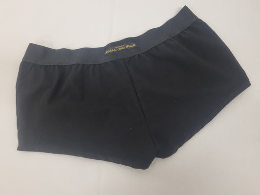 Womans BLACK organic washed cotton boy shorts, pajamas, french knickers made in france