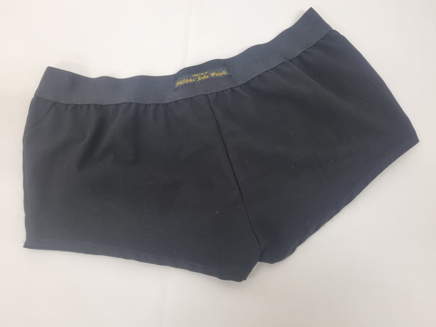 Womans BLACK organic washed cotton boy shorts, pajamas, french knickers made in france