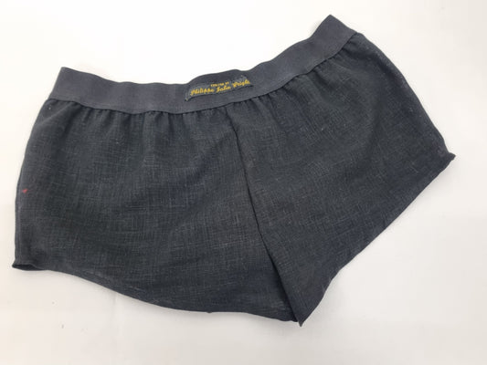 Womans BLACK linen boy shorts, pajamas, French knickers made in France