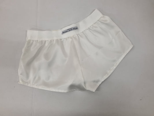 Womans WHITE hight quality silk boy shorts, pajamas, french knickers made in france