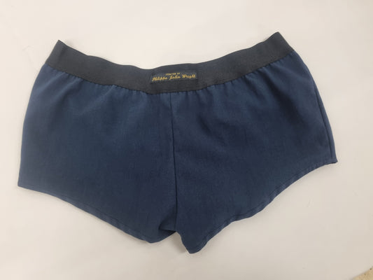 Womans BLUE organic washed cotton boy shorts, pajamas, French knickers made in France