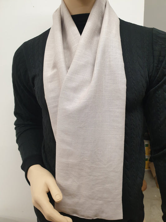 Three natural linen scarfs bundle, White, Natural and pink. hand made in France.