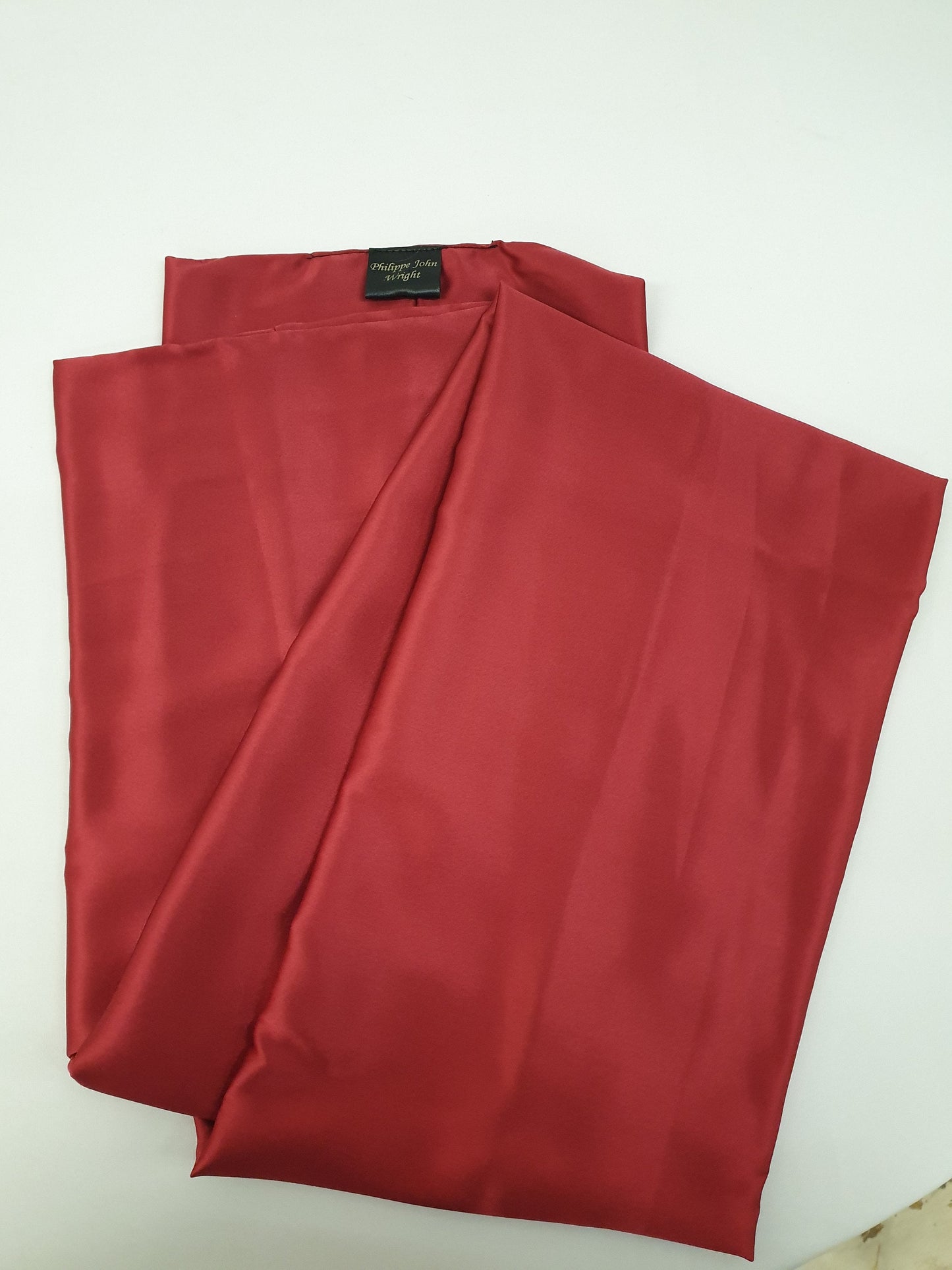 RED hight quality silk scarf, hand made in France.