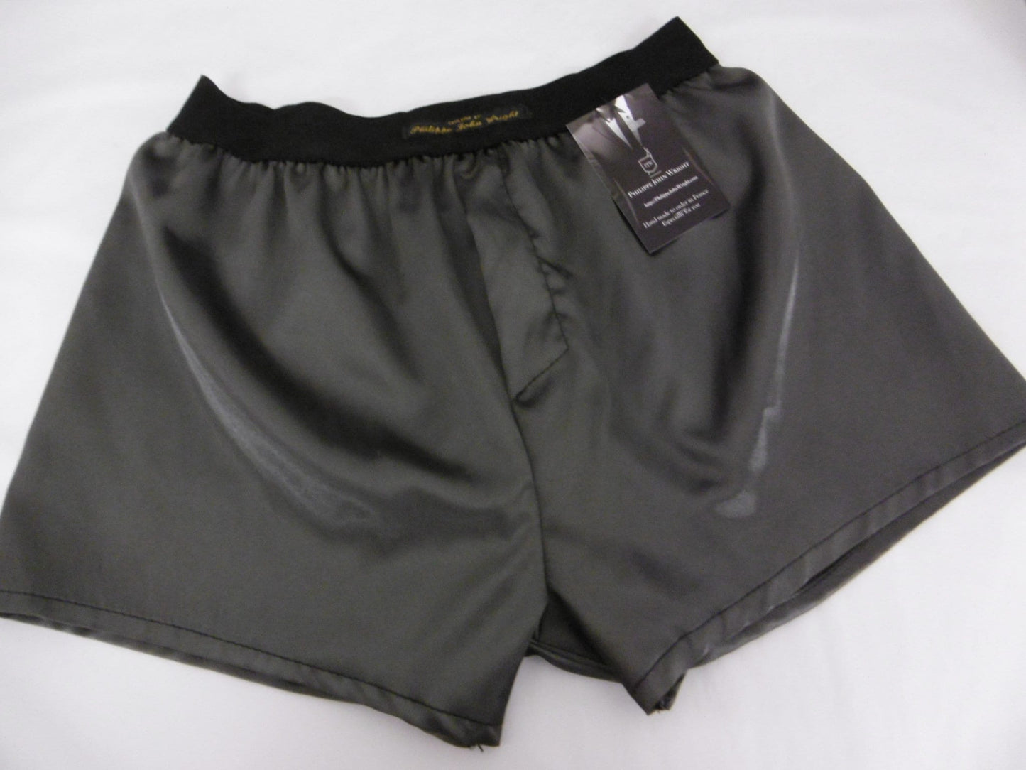 Satin boxer shorts for men hand made in France