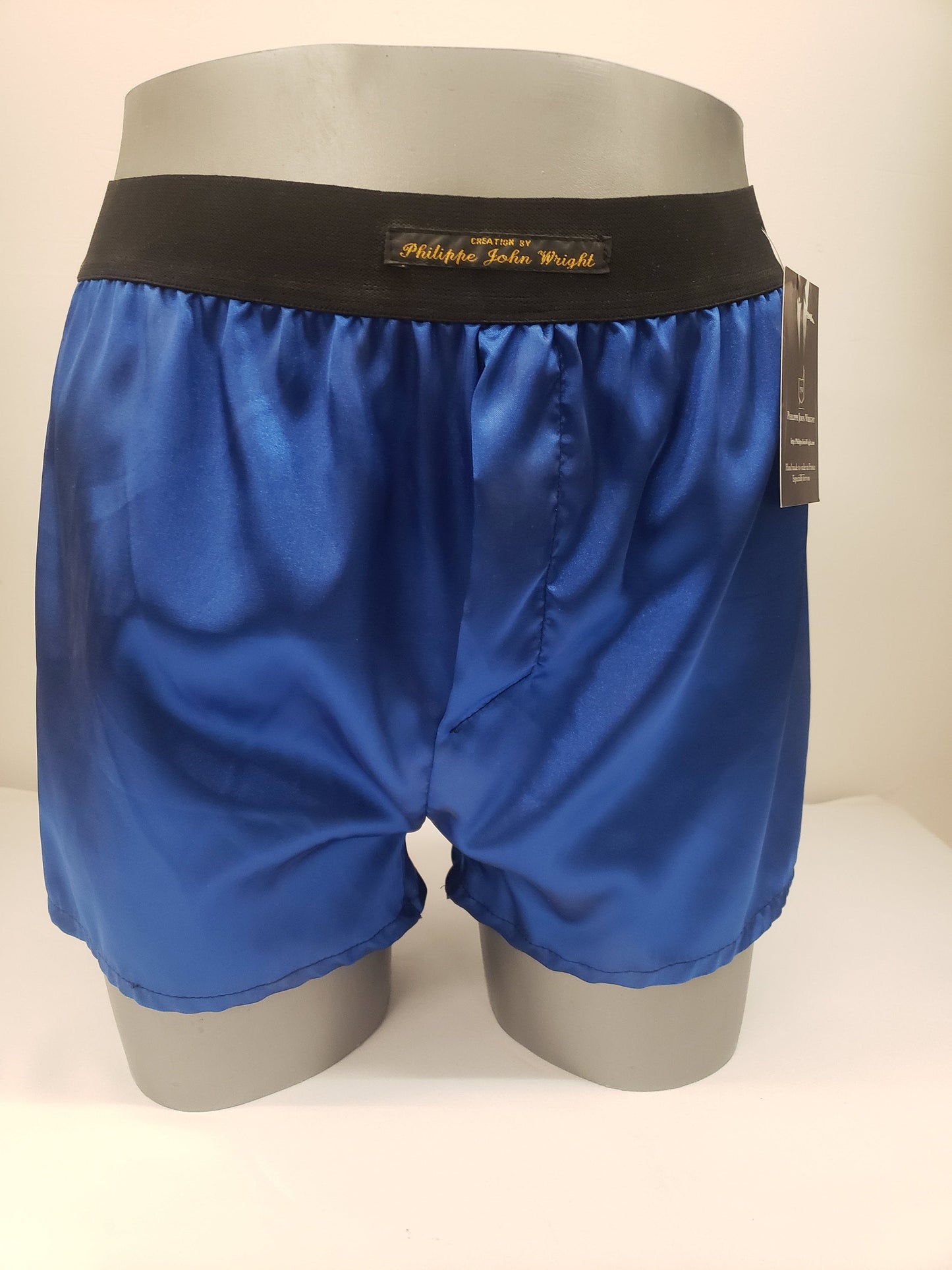 Satin boxer shorts for men hand made in France