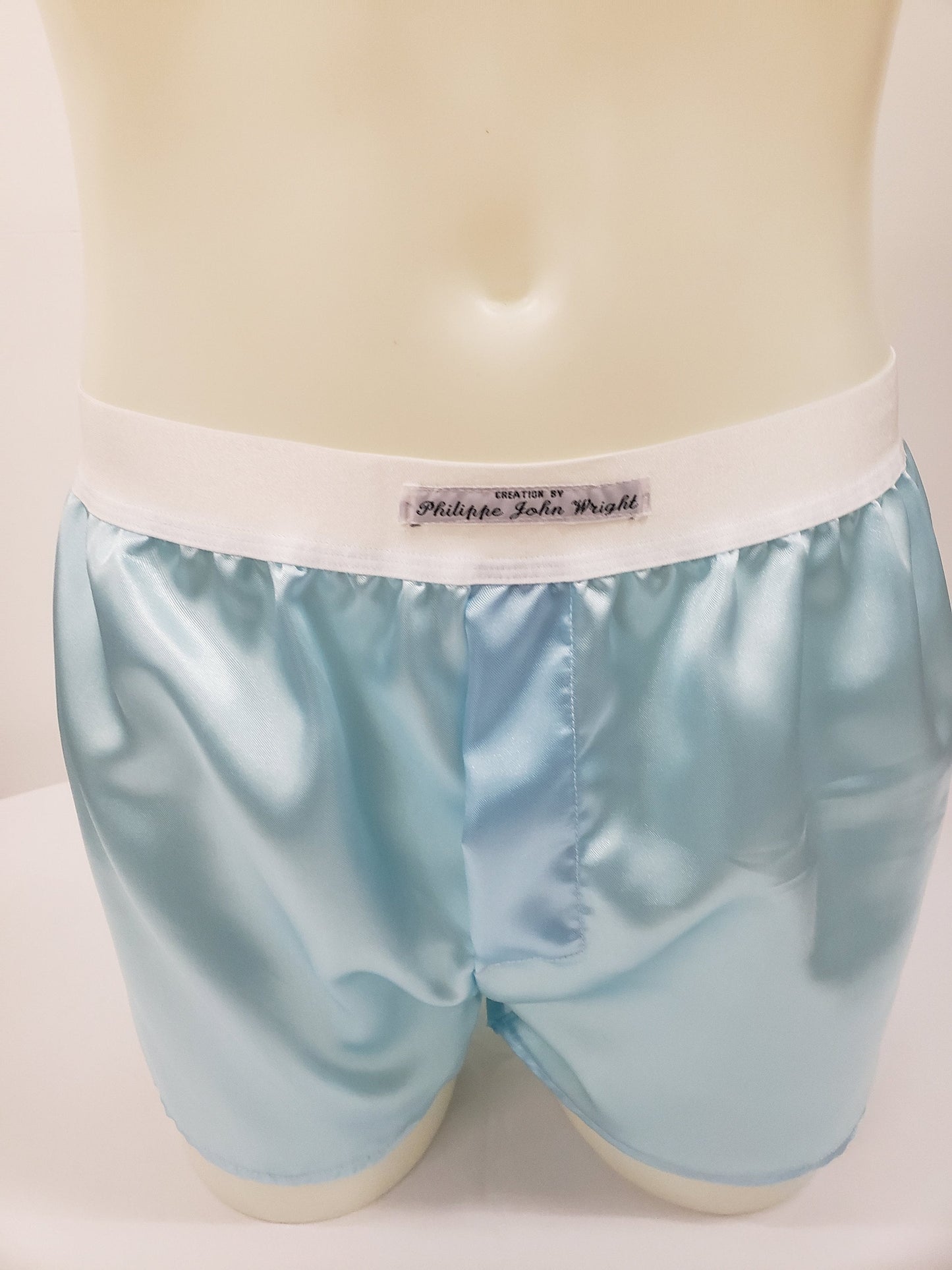 Satin boxer shorts for men hand made in France