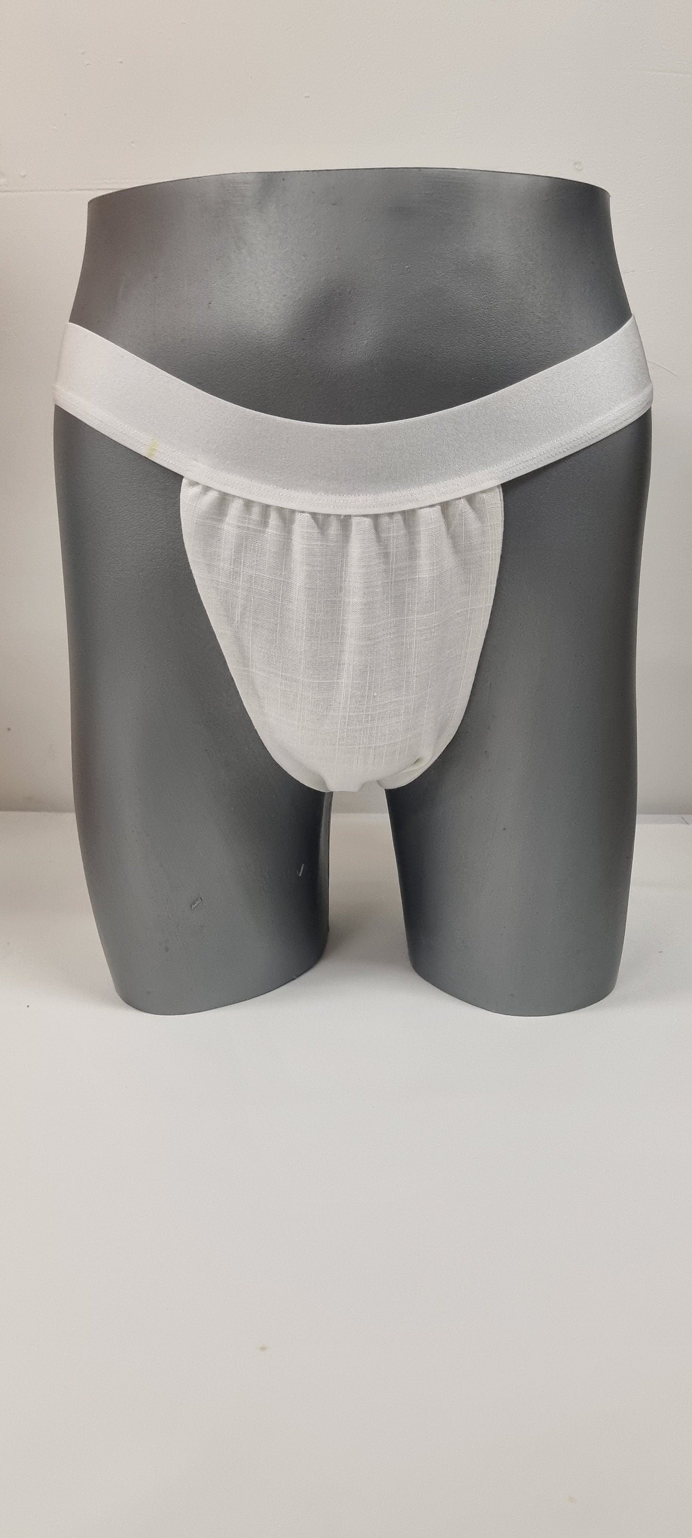 Men organic linen briefs tanga like man thong underwear fully lined with luxury finish soft elastic