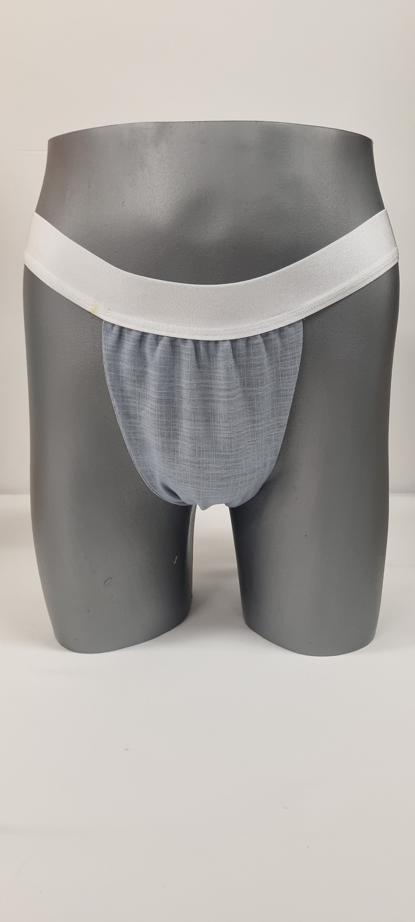 Men organic linen briefs tanga like man thong underwear fully lined with luxury finish soft elastic
