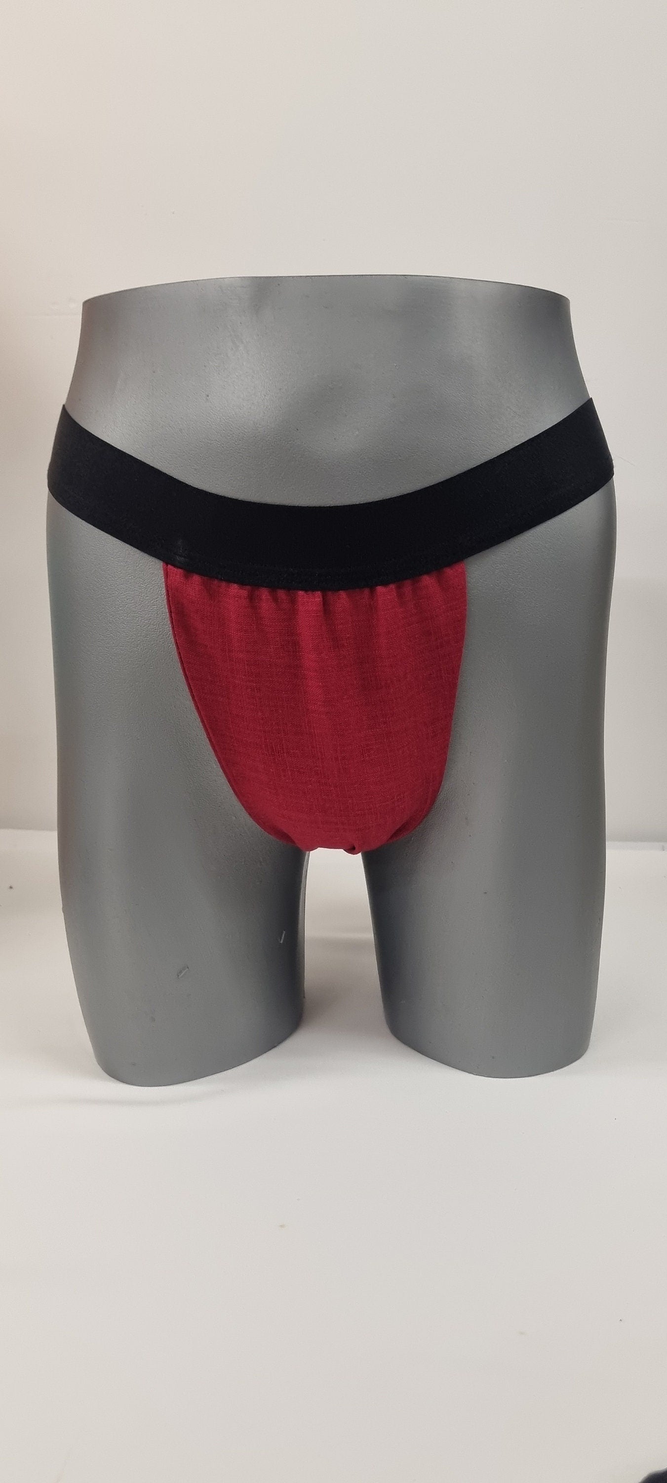 Men organic linen briefs tanga like man thong underwear fully lined with luxury finish soft elastic