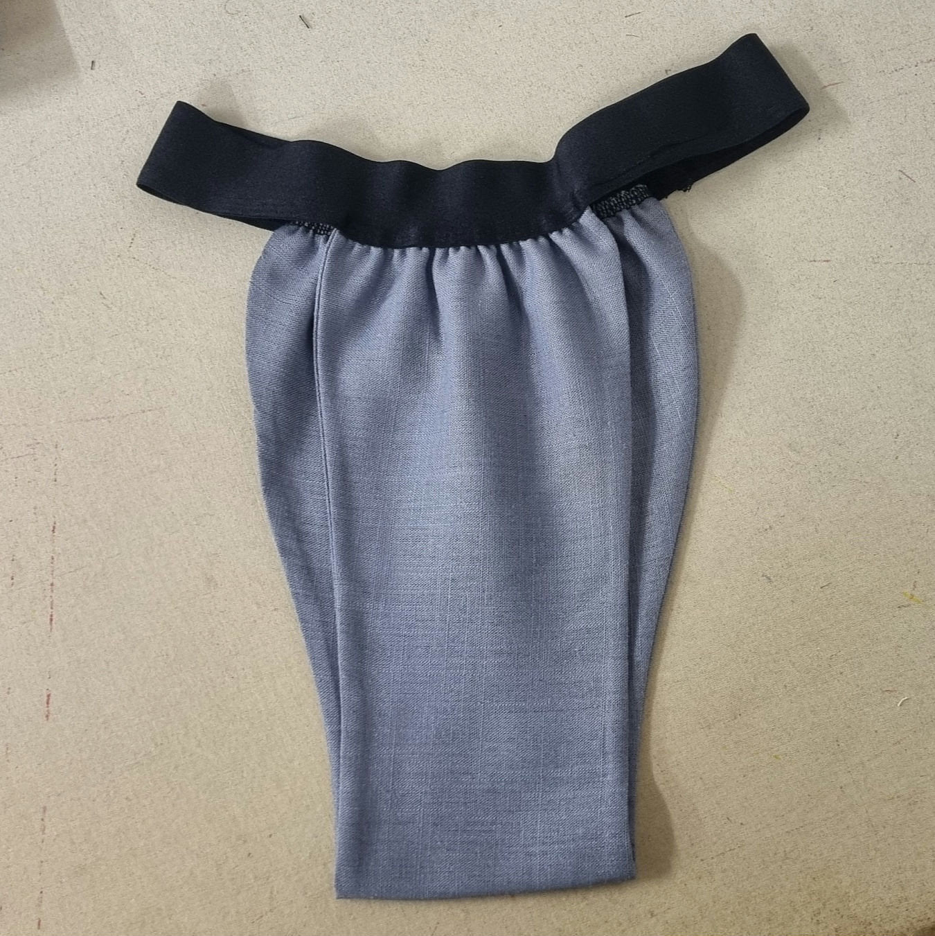 Men thong GREY organic linen briefs tanga like underwear fully lined soft elastic