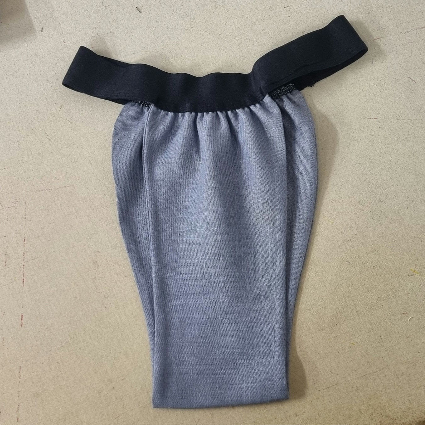 Men thong GRAY organic linen briefs tanga like underwear fully lined soft elastic