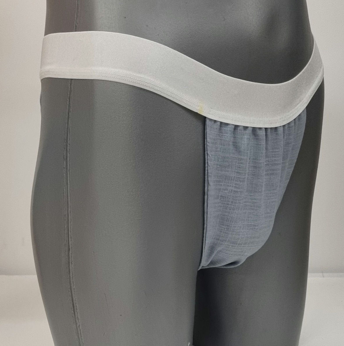 Men thong BLUE and PINK organic linen briefs tanga like underwear fully lined soft elastic bundle