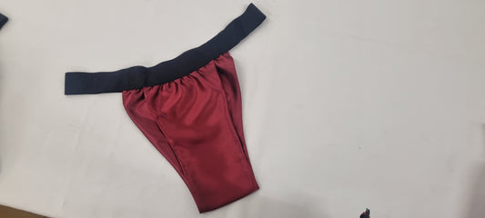 Men RED shiny satin briefs tanga like underwear fully lined with silky finish.