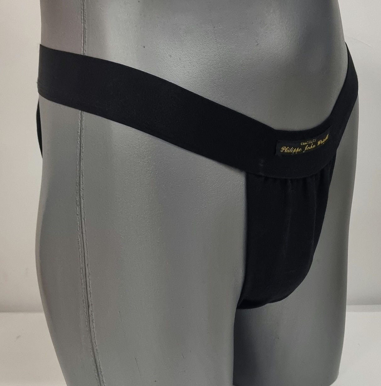 Men thong BLACK organic linen briefs tanga like underwear fully lined soft elastic
