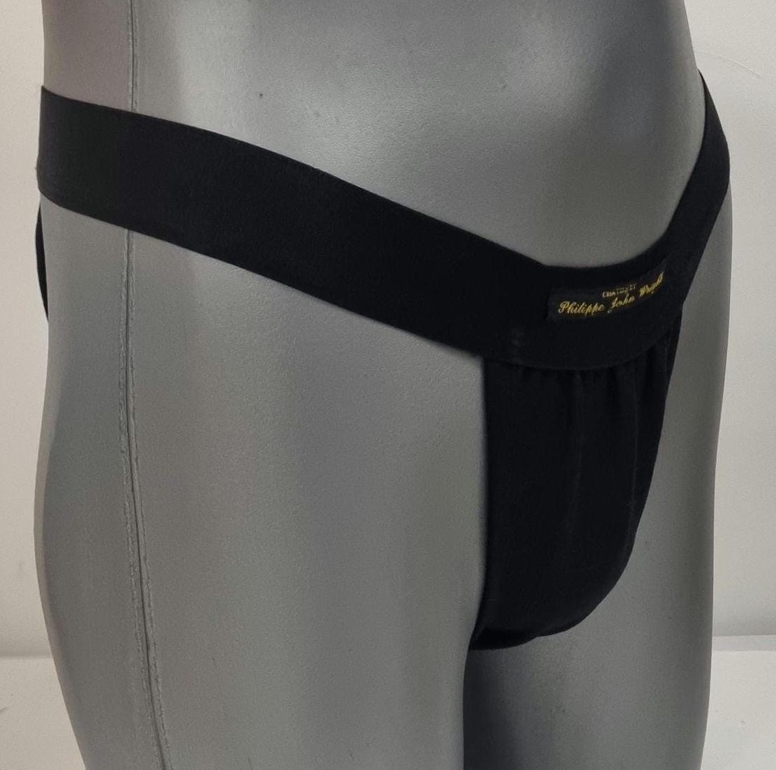 Men thong BEIGE, BLACK and WHITE organic linen briefs tanga like underwear fully lined soft elastic bundle