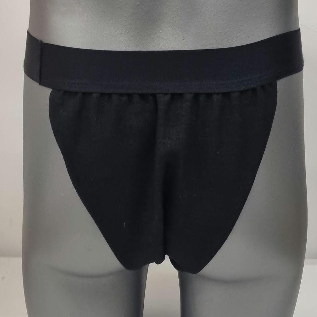 Men thong BEIGE, BLACK and WHITE organic linen briefs tanga like underwear fully lined soft elastic bundle