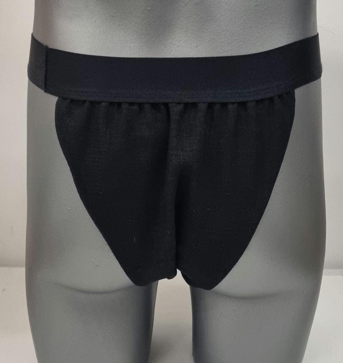 Men thong BLACK and WHITE organic linen briefs tanga like underwear fully lined soft elastic bundle