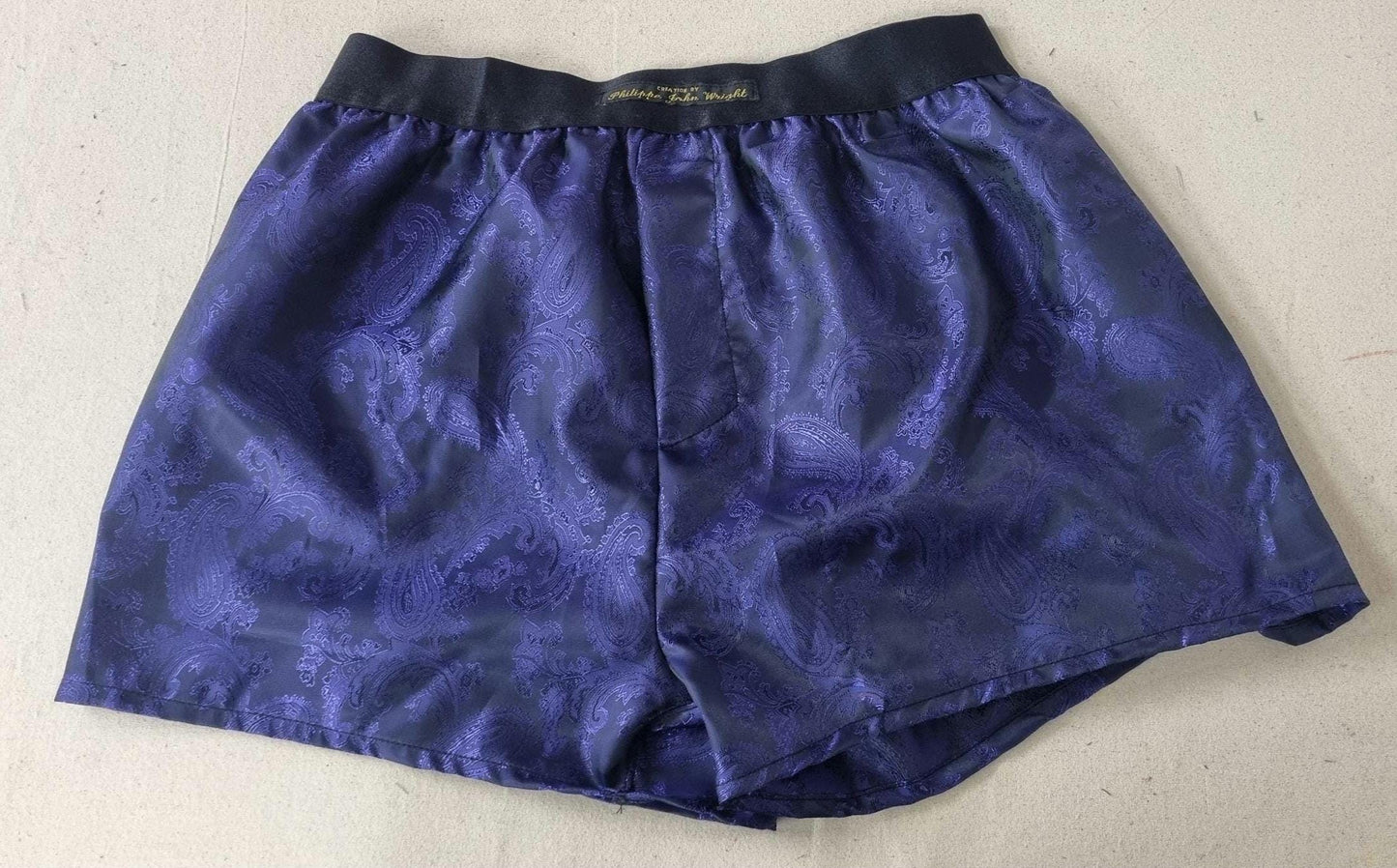 Two silk boxer shorts double bundle paisley pattern made in France NAVY and PINK