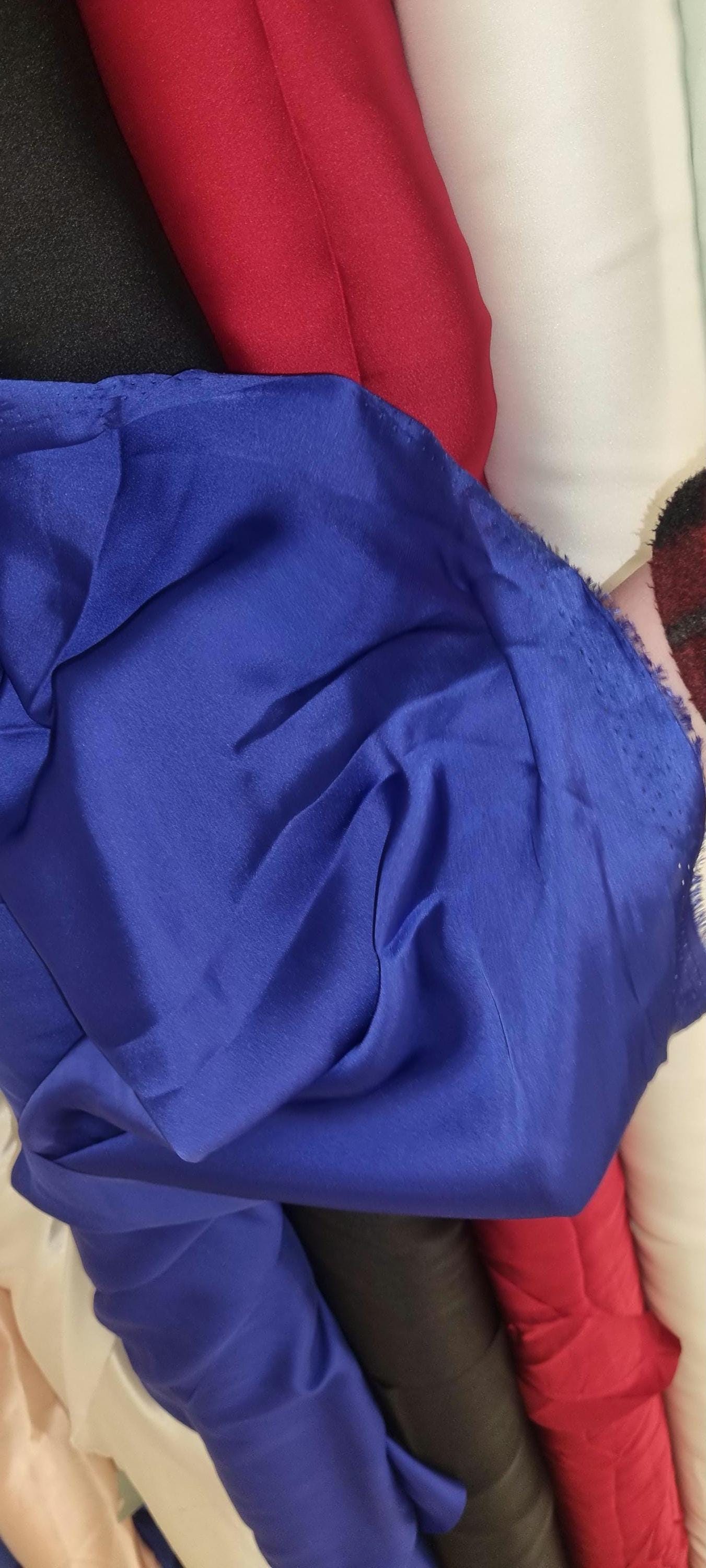 See through royal blue silky satin sheer boxer shorts for men handmade in France for husband gift boyfriend present groom for him