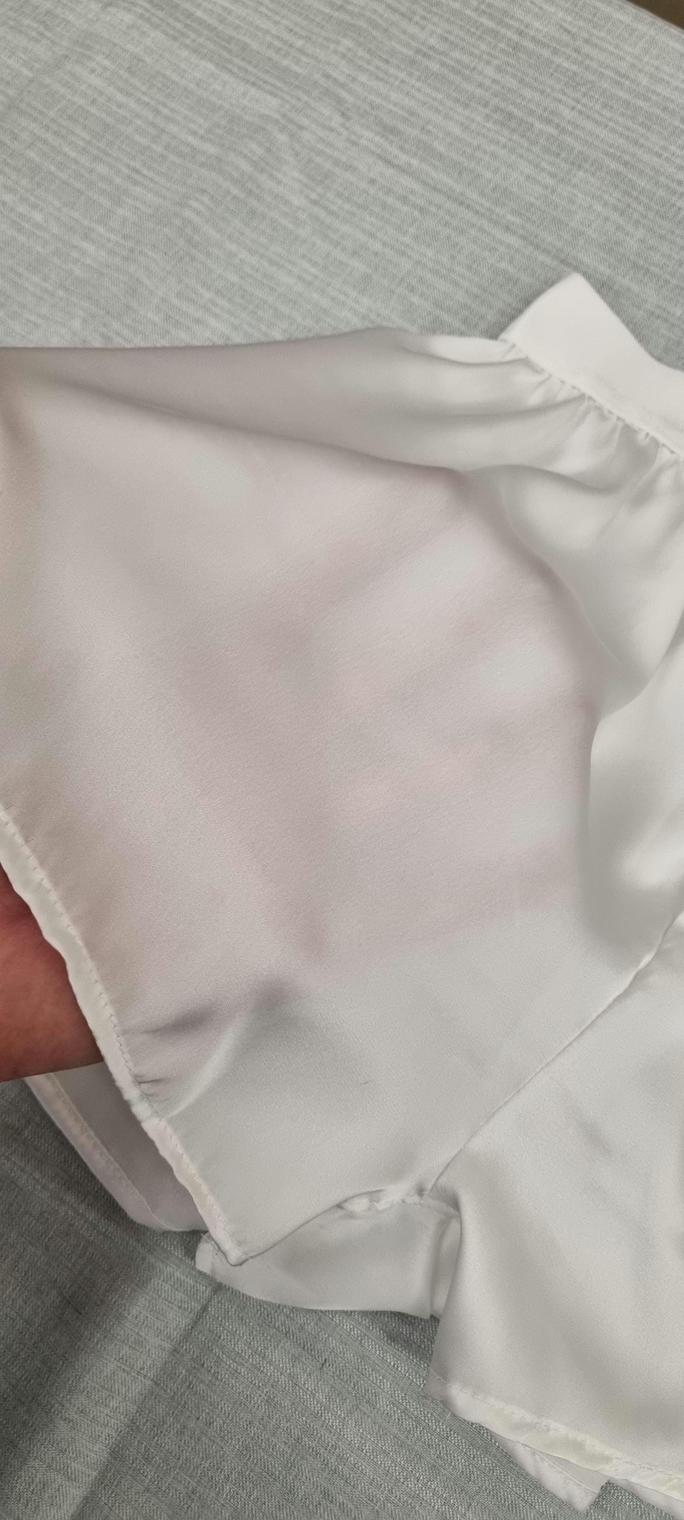 See through ivory white and royal blue silky satin sheer boxer shorts for men handmade in France for husband gift boyfriend present for him